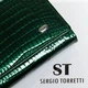 Женский кожаный кошелек на магнитах SERGIO TORRETTI W10501-2 зеленый - изображение 6