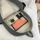 Рюкзак подростковый школьный для девочки с бантиками портфель вельветовый серый в школу с лентами рюкзаки женские городские Rentegner (AV340/3) - изображение 5