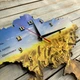 Часы настенные в форме карты Украины, часы карта Украины, часы патриотические HWD (W004) - изображение 4
