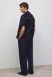 Чоловічі лляні штани Relaxed Fit H&M (58449) S Темно-сині - зображення 4
