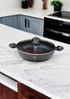 Сотейник-казан Top Kitchen TK00095 5,0 л (32 см), мармурове покриття з кришкою - зображення 1