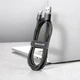 Кабель зарядный Baseus USB Type A - USB Type C Cafule нейлоновый кабель QC3.0 2A 3 м Black-Grey (CATKLF-UG1) - изображение 2