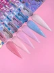 Гель с блестками №9 (Нежно-лиловый) Diamond Gel LunaMoon на 15 мл, выравнивание и наращивание ногтей - изображение 4