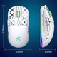 Бесшумная беспроводная игровая мышь HXSJ T90 Черная с RGB-подсветкой, 6400 DPI, 6 кнопок, Bluetooth + 2.4G - изображение 6