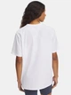 Футболка оверсайз длинная женская Under Armour Ua Hwt Os Collegiate Ss 1389749-100 XS Белая (197779649841) - изображение 2