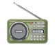 Радіоприймач / Bluetooth-колонка з акумулятором LED-дисплей MP3-плеєр USB / TF / FM / MIC-диктофон green - зображення 1