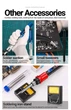 Електричний паяльник ANENG SL106 60W LED-дисплей та регулювання нагріву + жала 5шт - зображення 7