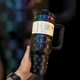 Термос термочашка Stanley Quencher H2.0 Tumbler і 1,18 л Navy Blue Monogram Rainbow - зображення 1