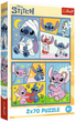 Zestaw Puzzle Trefl Lilo and Stitch ze Stitchem nie ma nudy 2 x 70 elementów 34444 (5900511344448) - obraz 1