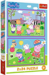 Zestaw Puzzle Trefl Peppa na placu zabaw 2 x 24 elementy 34435 (5900511344356) - obraz 1