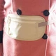 Дорожня поясна сумка під одяг для подорожей і туризму Waist Bag тонка непомітна сумка-бананка на пояс для прихованого носіння смартфона / телефону / грошей / ключів / паспорта, бежева (109731150) - зображення 2