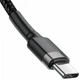 USB кабель Type-C на Type-C BASEUS Cafule Flash charge (2m, PD2.0 60W, 20V 3A). Black - зображення 3