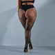 Колготки леопард в сіточку безшовні чорні 80639 XS-XXXXL - зображення 3