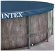 Бассейн каркасный Intex 26744 круглый на 24311 л из ПВХ и стали с картриджным насосом лестницей тентом и подстилкой 549x122 см Темно-серый (124-9-26744) - изображение 6