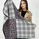 Матовый атласный платок Burden 90х90см Серо - розовый - изображение 1
