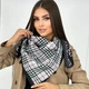 Матовый атласный платок Burden 90х90см Серо - розовый - изображение 2