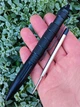 Тачтическая ручка со стеклобоем и клипсой для самозащиты Laix B2 Tactical Pen,черный рифленный алюминиевый корпус - изображение 4
