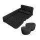 Автомобільний надувний матрац Lesko F1 Black, 135×80×40 см, з підголівником, електронасосом, 2 подушками та сумкою - зображення 1