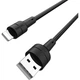 Дата кабель USB 2.0 AM to Lightning 1.0m 2.4A silicone BX30 black BOROFONE (6931474706867) - зображення 2