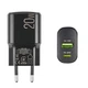 Мережевий зарядний пристрій Winso Pro PD20W USB-C USB-A чорний зарядний пристрій для ноутбука та планшета (LI-D_22-O) - зображення 3