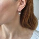 Серебряные серьги с Подвеской Колибри с Розовыми камнями серебро 925 пробы Родированное 5000135р 2.20г - изображение 3