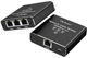 Rozdzielacz sieciowy Qoltec Ethernet mini SWITCH 1x3 RJ45 1000Mb/s USB-C (5901878522944) - obraz 1