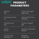 Электробритва VGR V-357 шейвер GOLD, двойное лезвие, 2 насадки, выдвижной триммер, IPX6, LED display - изображение 2