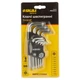 Ключи TORX 9шт T10-T50 мм CrV (короткие с отверстием) SIGMA (4022211) 1482327 - изображение 8