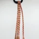 Накладний хвостик з косичок гумка з косичками Honey Fashion Accessories рожево-салатовий (12-353) - изображение 3