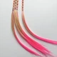 Накладний хвостик з косичок гумка з косичками Honey Fashion Accessories рожево-салатовий (12-353) - изображение 4