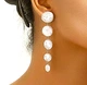 Женские сережки Барокко каскадные удлиненные jewelry Белые - изображение 1