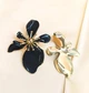 Женские сережки Цветы jewelry черные - изображение 4