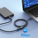 USB кабель-подовжувач Vention USB 3.0 Male to USB Female PVC Cable 5Gbps 0,5 м Black (CBHBD) - зображення 5