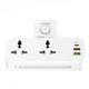Мережевий розгалужувач фільтр LDNIO SC2311 на 2 розетки 2 USB 3A + Type C Quick Charge 3.0 функція нічника з сенсорним керуванням - зображення 3