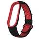 Силиконовый ремешок Nike style для фитнес-браслета Xiaomi Mi Band 5/6/7 с металлической застежкой Черный с красным (mrk2460) - изображение 4