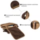 Универсальная текстильная мужская сумка на два отделения Vintage 20200 Коричневая - изображение 4