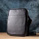 Удобная вертикальная сумка для мужчин из натуральной кожи Vintage 17х21х3,5 см 000315754 - изображение 8