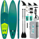 SUP-дошка надувна двохмісна Funwater Paddleboard Green 12"6 11в1 385x85x15 см Двошаровий Сап Борд, Універсальний Сапборд - зображення 1