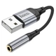 Переходник Hoco LS36 Fresh USB to 3,5 AUX Black - изображение 2