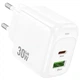 Сетевое зарядное устройство HOCO CS55A Surplus PD30W+QC3.0 (1USB-A/1C) (White) (209747) - изображение 4