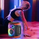 Портативная аккумуляторная беспроводная Bluetooth колонка 2 микрофона караоке акустическая система 120Вт с LED светомузыкой Hopestar Party 130 черный - изображение 5