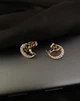 Серьги с ангелочком английский замок золотого цвета 30722 One Size - изображение 1