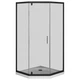 Душова кабіна Am.Pm Gem 5-corner Pivot 90x90 см без піддону black W90UG-405-090BT - зображення 1