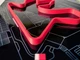 Об'ємна Рамка з 3D Трасою LUSAIL Circuit (Lusail International Circuit) / Lusail, AI Daayen, Qatar / Лусаїл (Міжнародний трек Лусаїл) в Масштабі 1:40 000 Red Matte / F1 Frame 32x23x3 - зображення 2