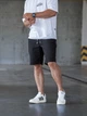 Шорты мужские спортивные однотонные оверсайз шорты хлопковые Casual Черные L - изображение 4