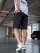 Шорты мужские спортивные однотонные оверсайз шорты хлопковые Casual Черные L - изображение 5