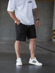 Шорты мужские спортивные однотонные оверсайз шорты хлопковые Casual Черные M - изображение 7
