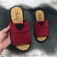 Тапочки женские Белста бордовые плащевка с открытым носком и пробковой стелькой 36р (23,5 см) 8016 - изображение 1