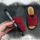 Тапочки женские Белста бордовые плащевка с открытым носком и пробковой стелькой 36р (23,5 см) 8016 - изображение 3