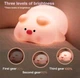 Світильник Акумуляторний Pig Sleep Нічник Бездротовий Силіконовий Свинка - зображення 7